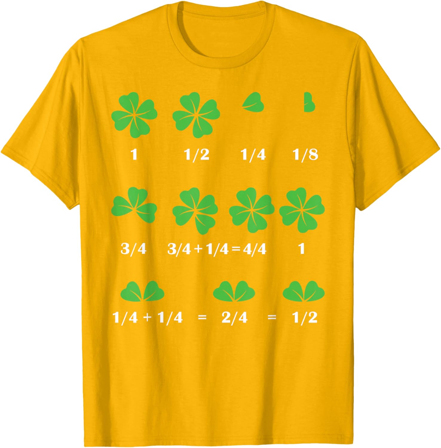 Funny Shamrock Fraction T-Shirt for St Patrick's Day Fun for Kids - 29