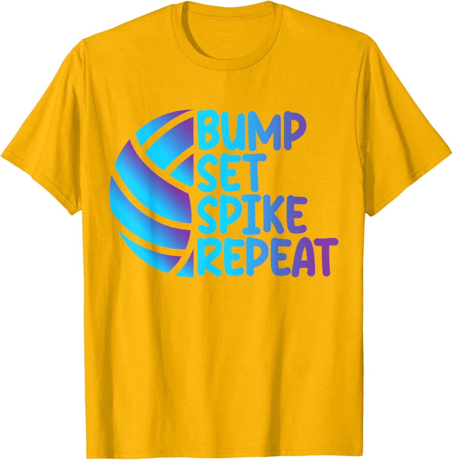 Funny Cool Volleyball Bump Set Spike Repeat T-Shirt for Sports Lovers - 13