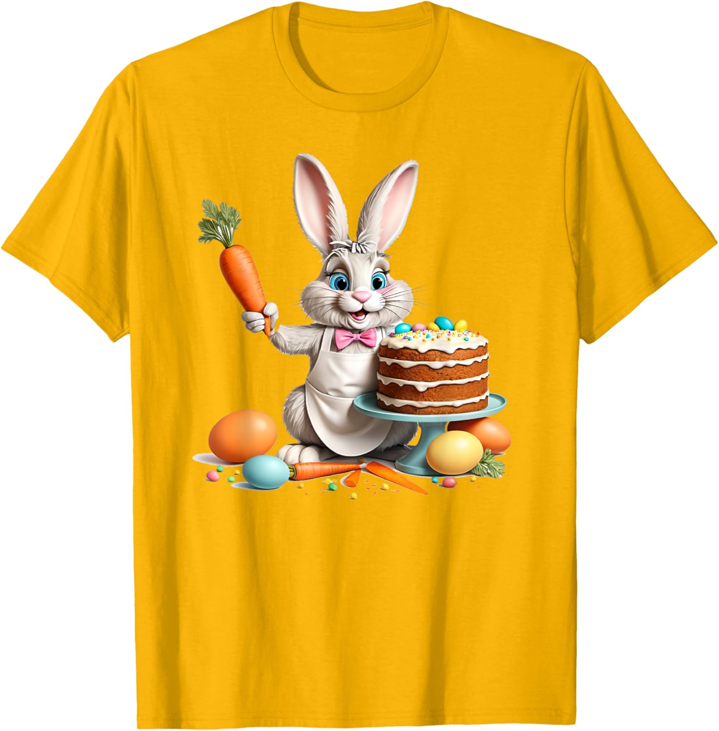 Easter Bunny Baking Carrot Cake T-Shirt for Fun Holiday Celebrations - 24