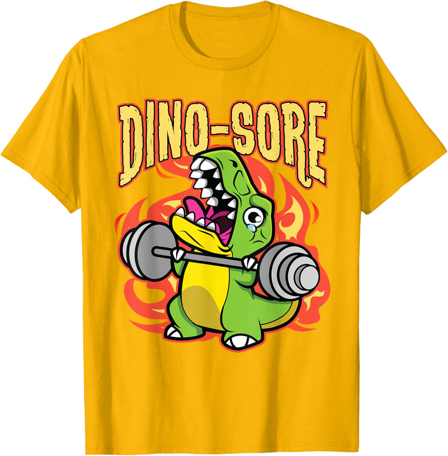 Cute Dinosaur Gym Workout T-Shirt for Fitness Lovers and Lifters - 12