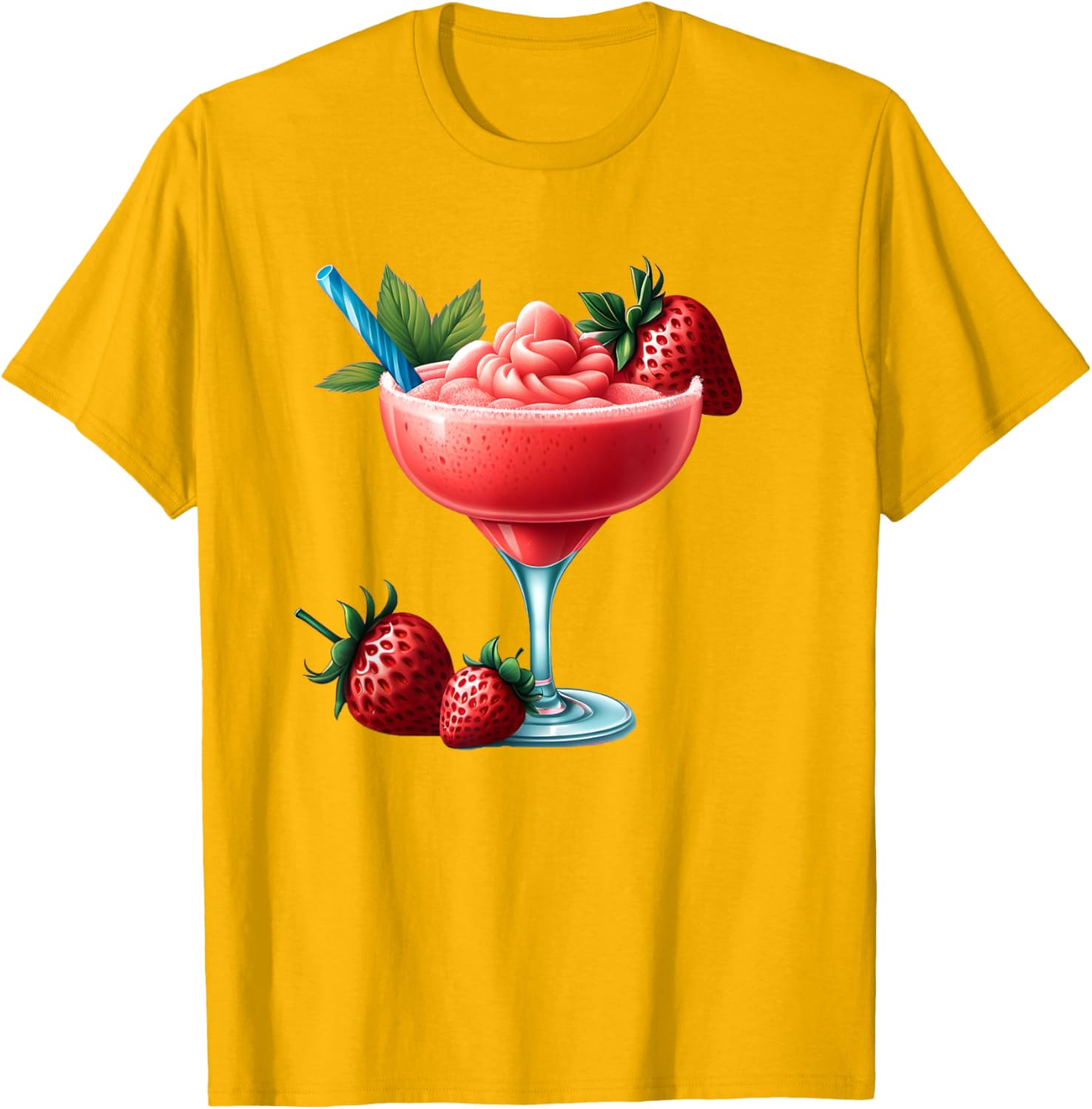 Frozen Strawberry Daiquiri T-Shirt for Fun Summer Vibes and Relaxation - 10
