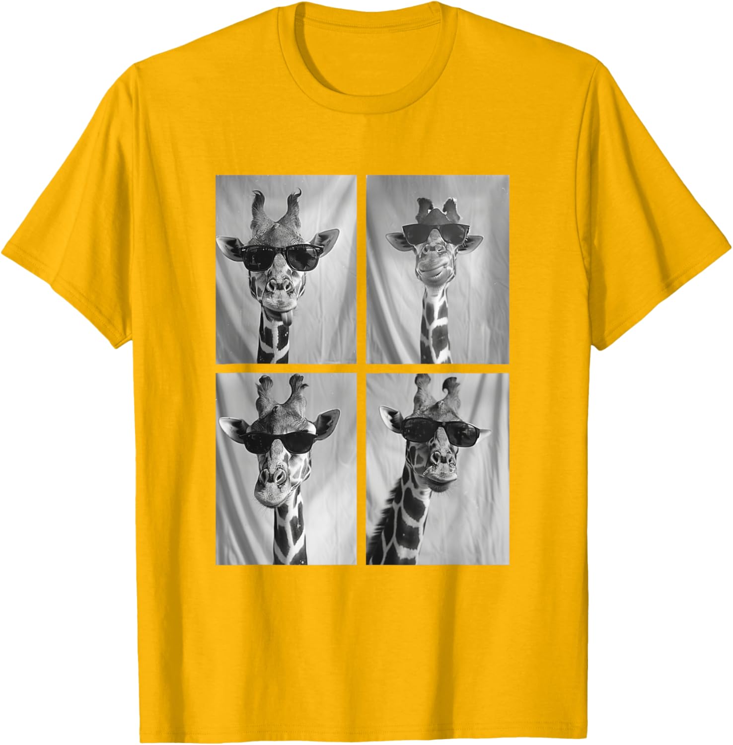 Cute Giraffe in Sunglasses Cool African Hipster T-Shirt for Animal Lovers - 5