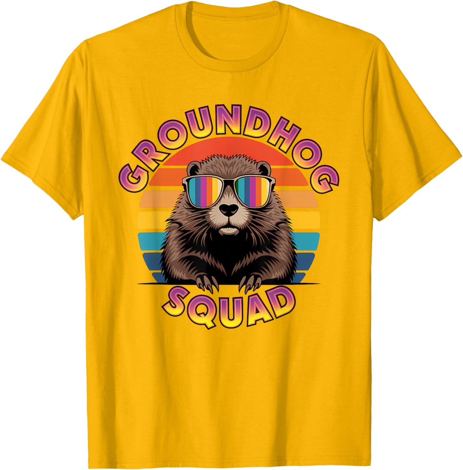 Funny Groundhog Squad Happy Groundhog Day 2025 T-Shirt for All Ages - 29