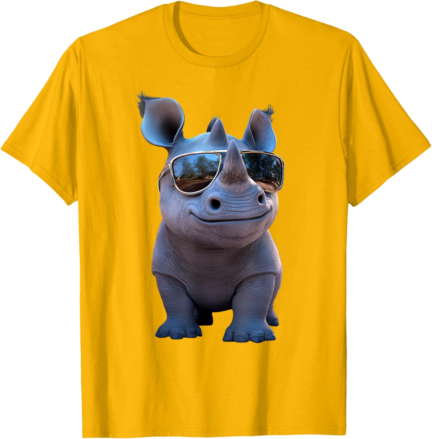 Cute Rhino Safari T-Shirt for Animal Lovers | White Rhinoceros Apparel - 4