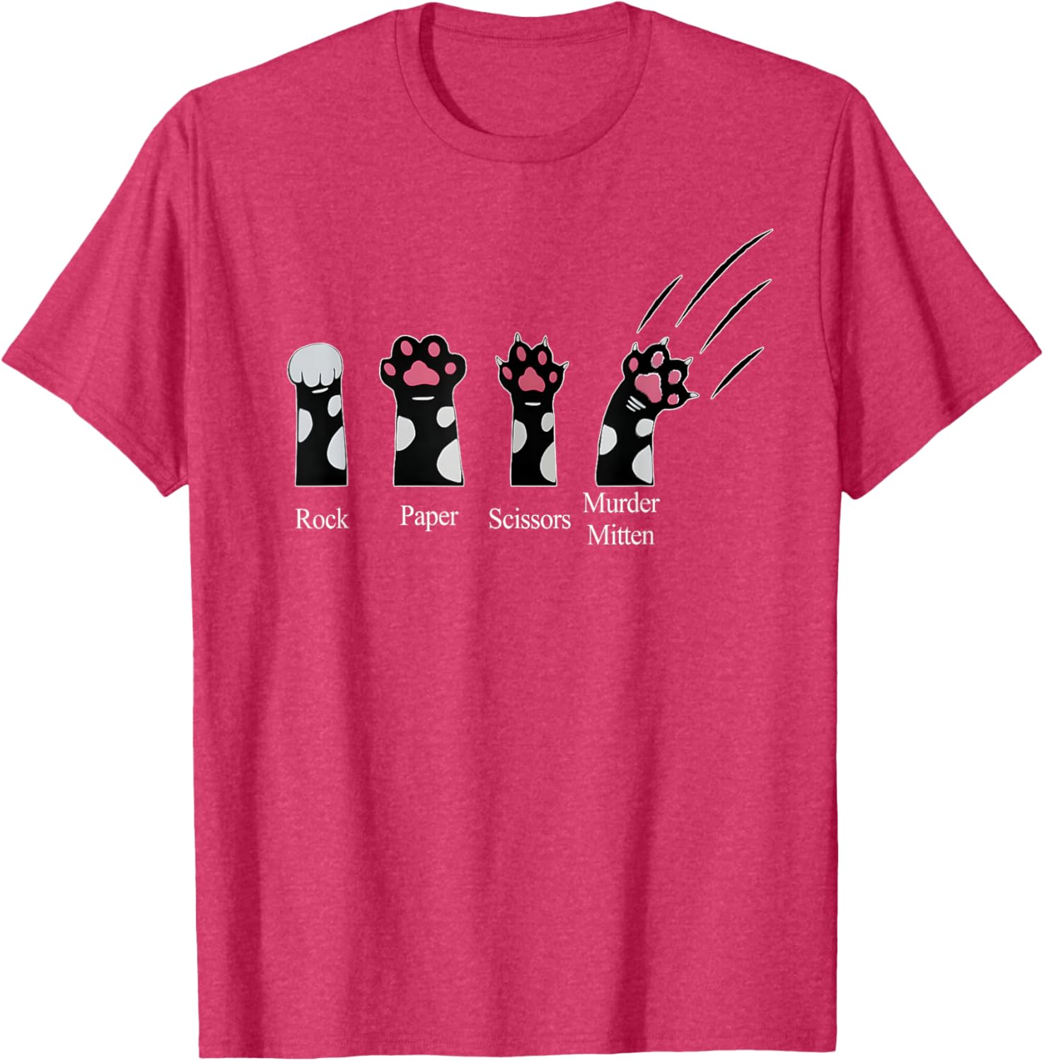 Cute Cats Rock Paper Scissors Murder Mittens Funny T-Shirt for Cat Lovers - 25