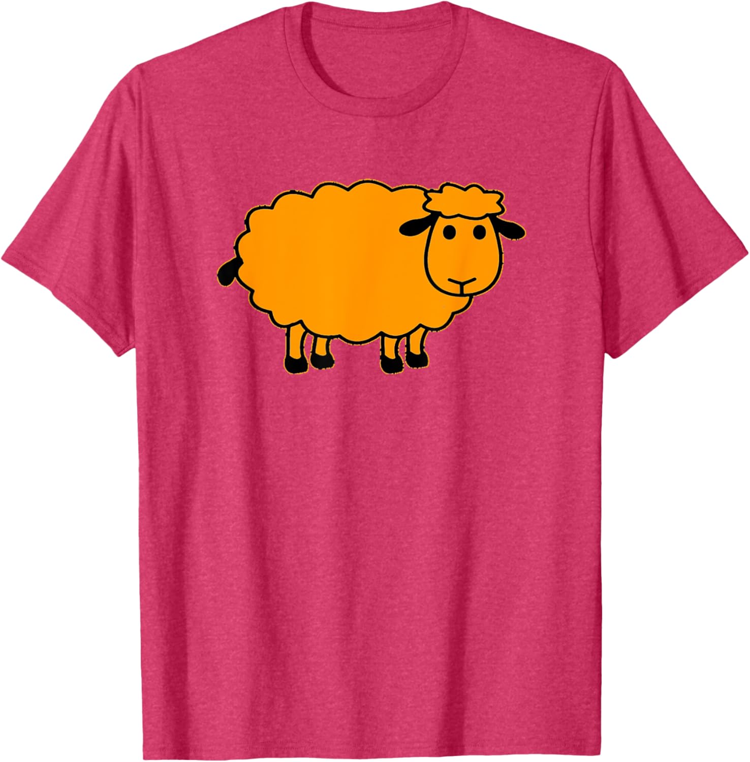 Cute Orange Sheep T-Shirt for Stylish Comfort in Clothing and Accessories - 25