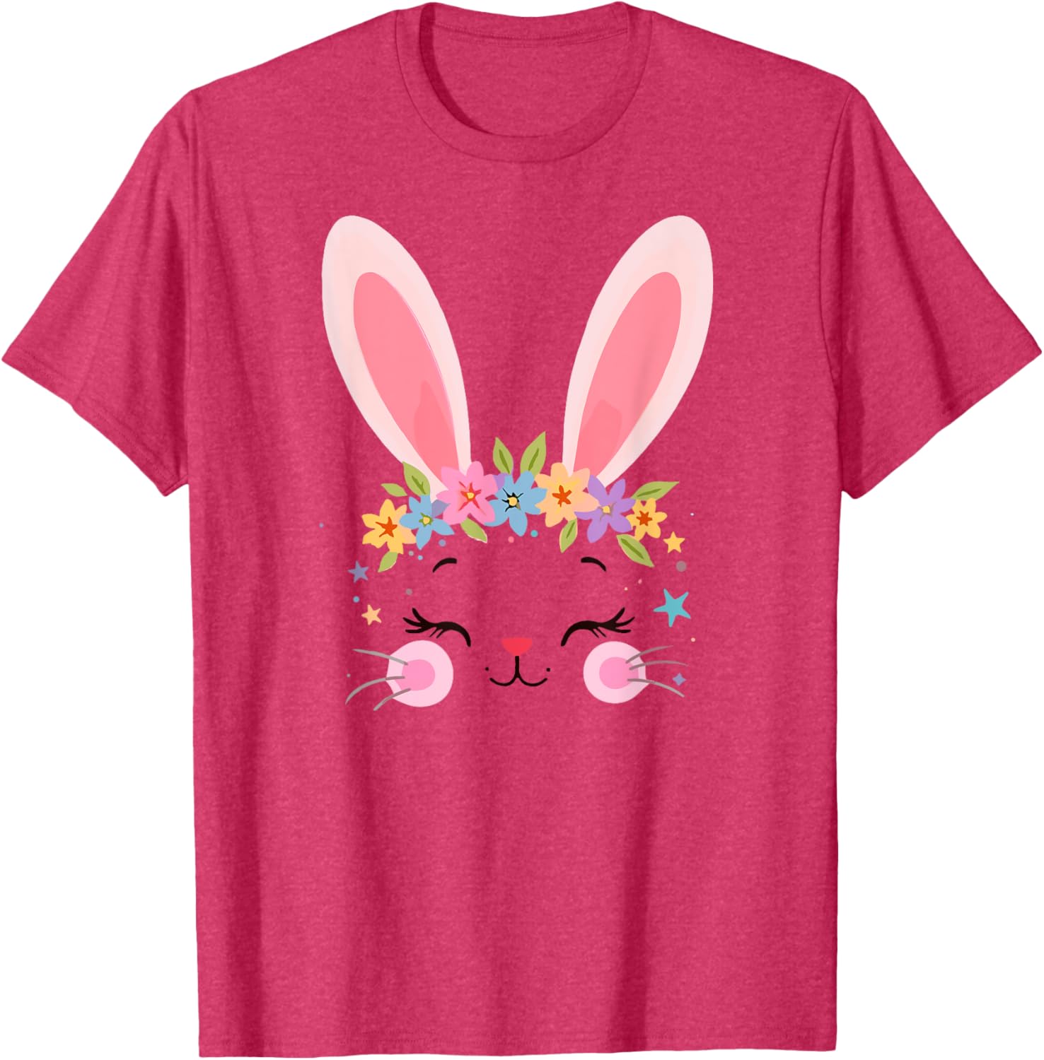 Cute Floral Easter Bunny T-Shirt for Rabbit Lovers - Women's Apparel - 7