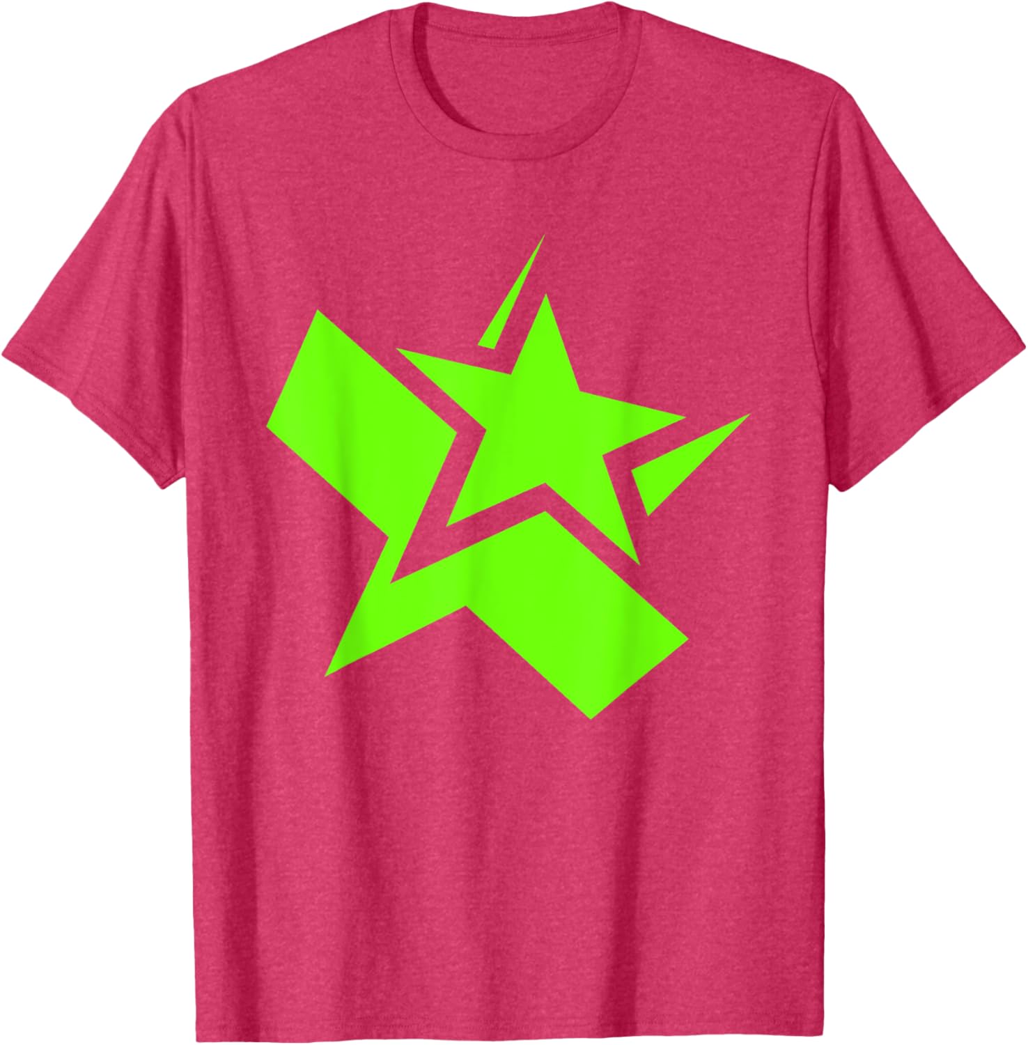 Green Chunky Star Graphic T-Shirt for Stylish Casual Wear - 5