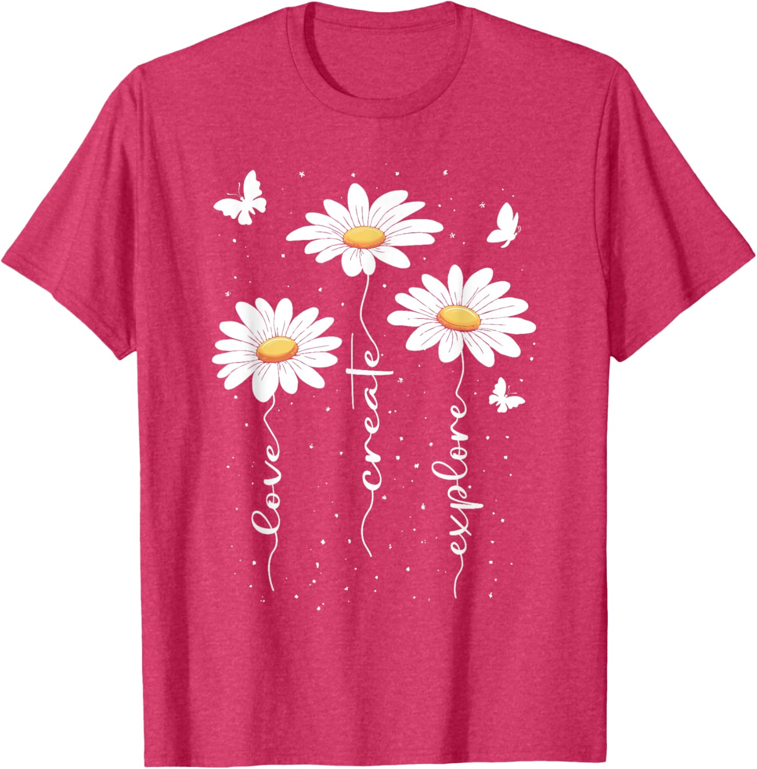 Cute Daisy Floral T-Shirt for Nature Lovers - Inspirational Flower Design - 6