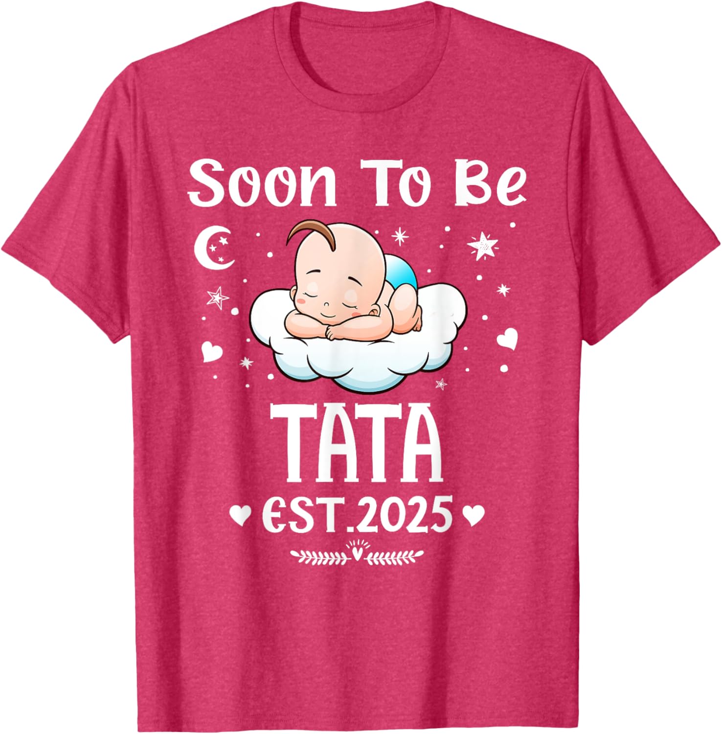 Cute Hearts Father's Day T-Shirt for 2025 by Soon To Be Tata - 11