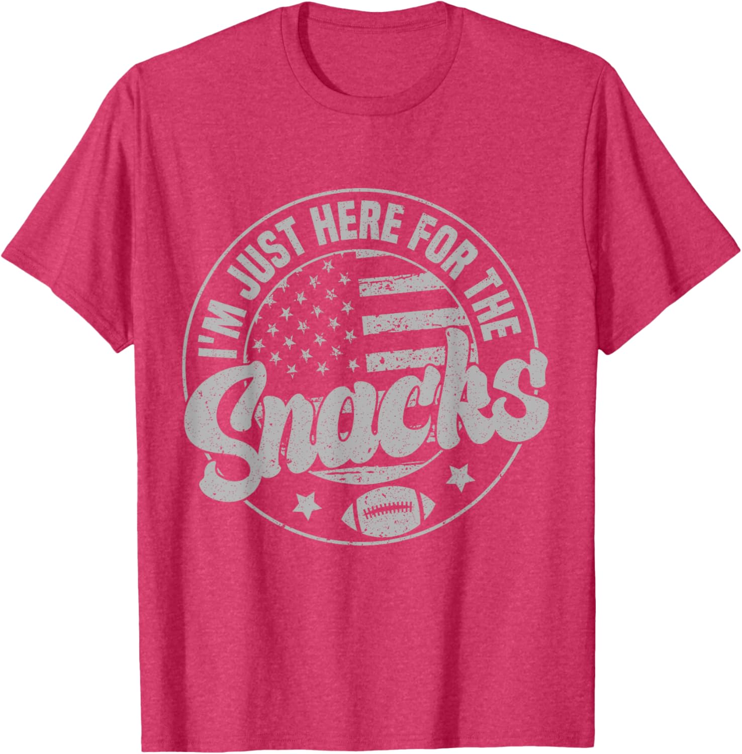Funny I'm Just Here For The Snacks American Football T-Shirt for Fans - 12