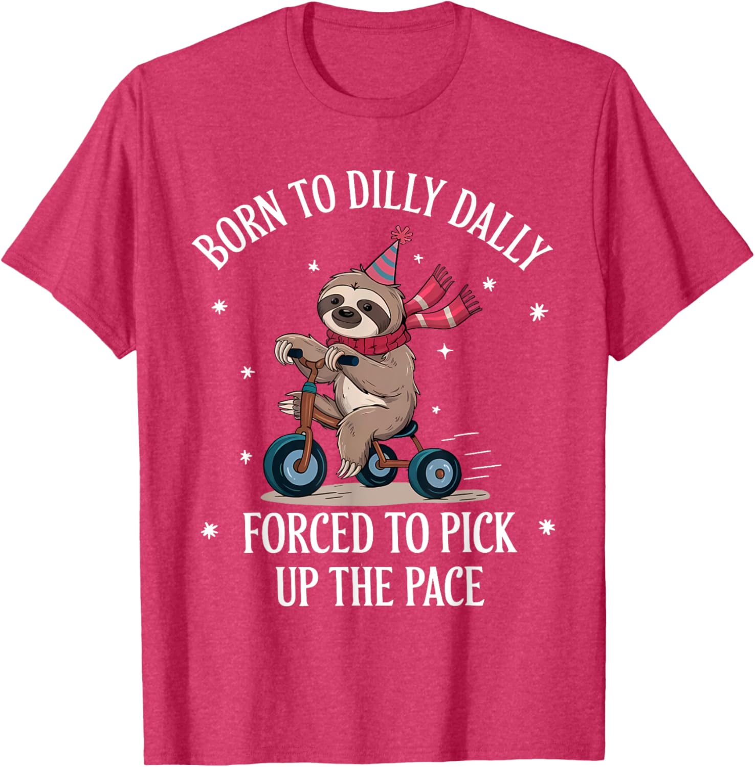 Cute Sloth T-Shirt Born To Dilly Dally Perfect for Relaxed Days - 2