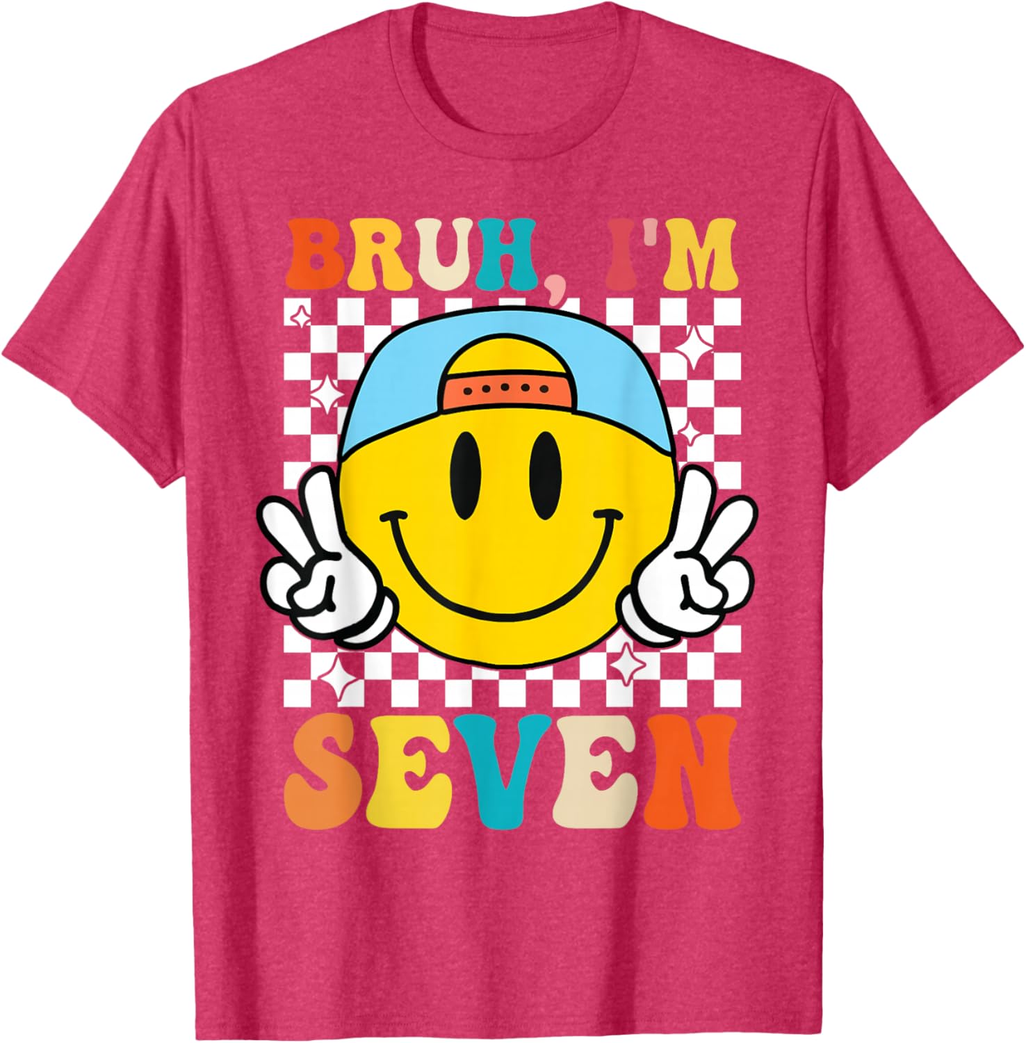 Groovy 7th Birthday T-Shirt for Boys and Girls - Fun 7 Year Old Apparel - 2