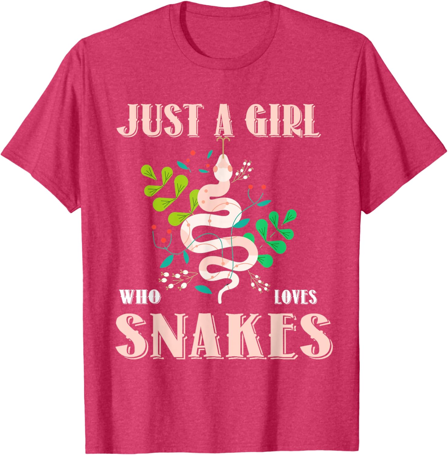 Cute Just a Girl Who Loves Snakes T-Shirt for Reptile Lovers - 19