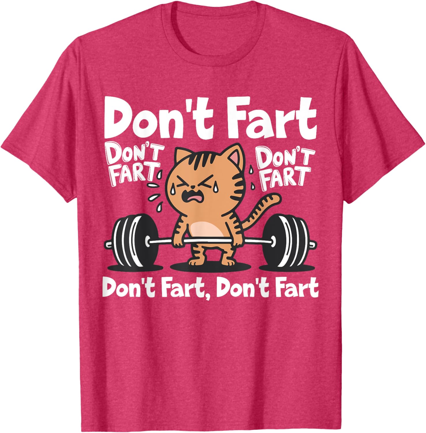 Funny Cat Workout T-Shirt for Weightlifting Fitness Lovers - 23