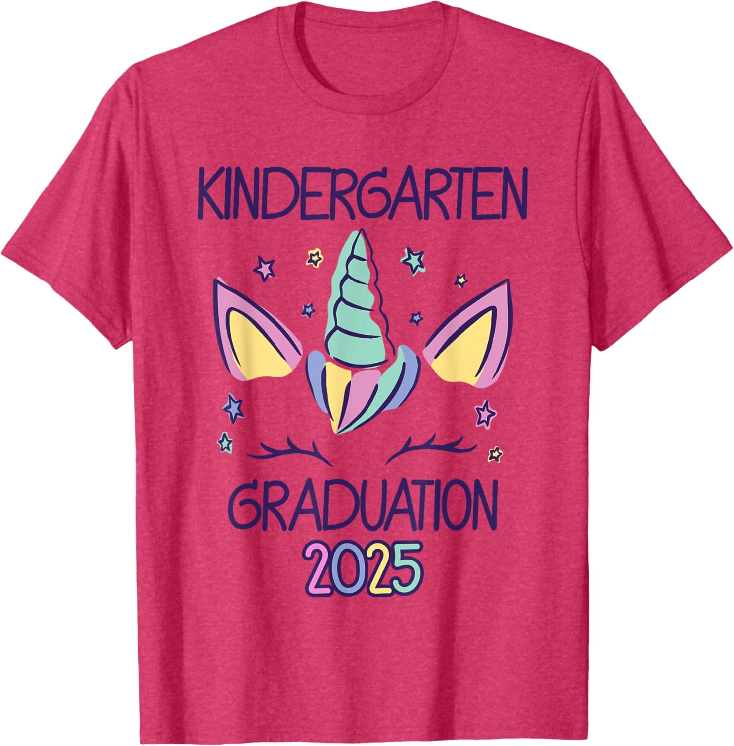 Cute Unicorn Kindergarten Graduation 2025 T-Shirt for Kids - 2