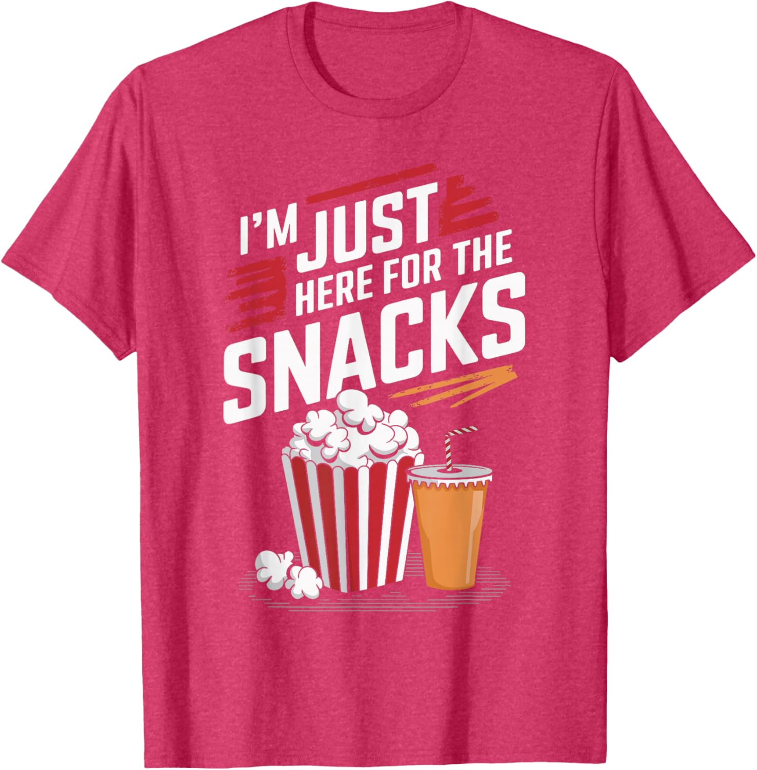 Funny Food Lover T-Shirt I'm Just Here For The Snacks Gift for Foodies - 26