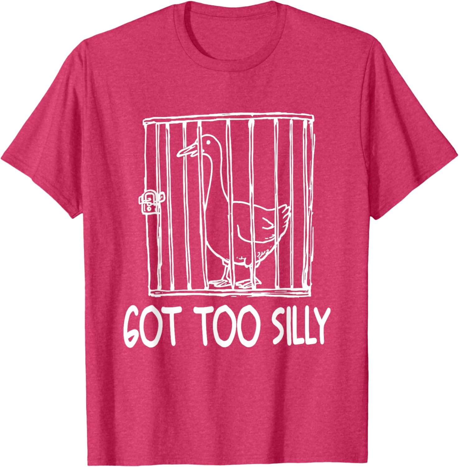 Funny Goose Humor T-Shirt for Animal Lovers - Goose Got Too Silly - 8