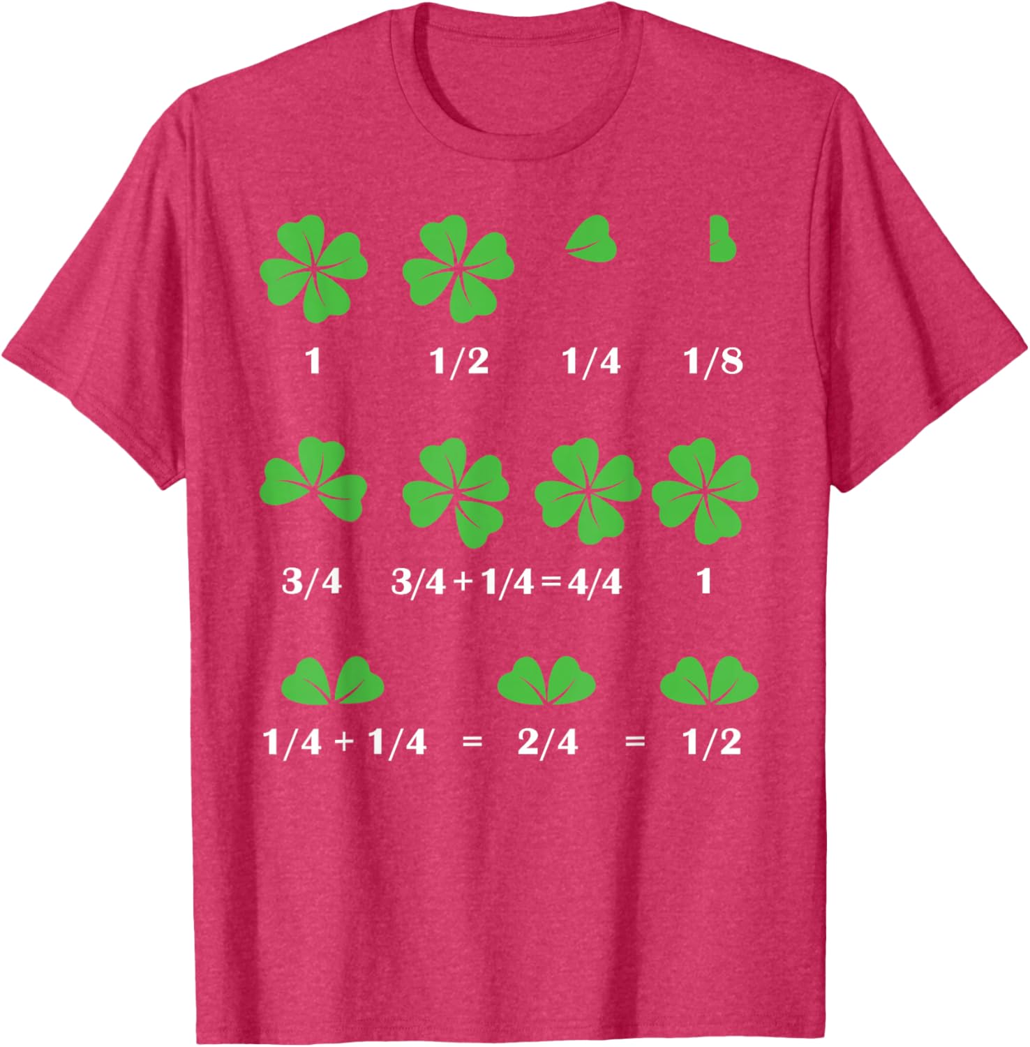 Funny Shamrock Fraction T-Shirt for St Patrick's Day Fun for Kids - 27