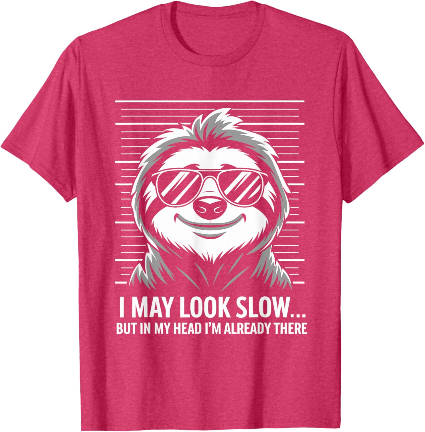 Funny Sloth T-Shirt I May Look Calm but in My Head Humor Apparel - 3