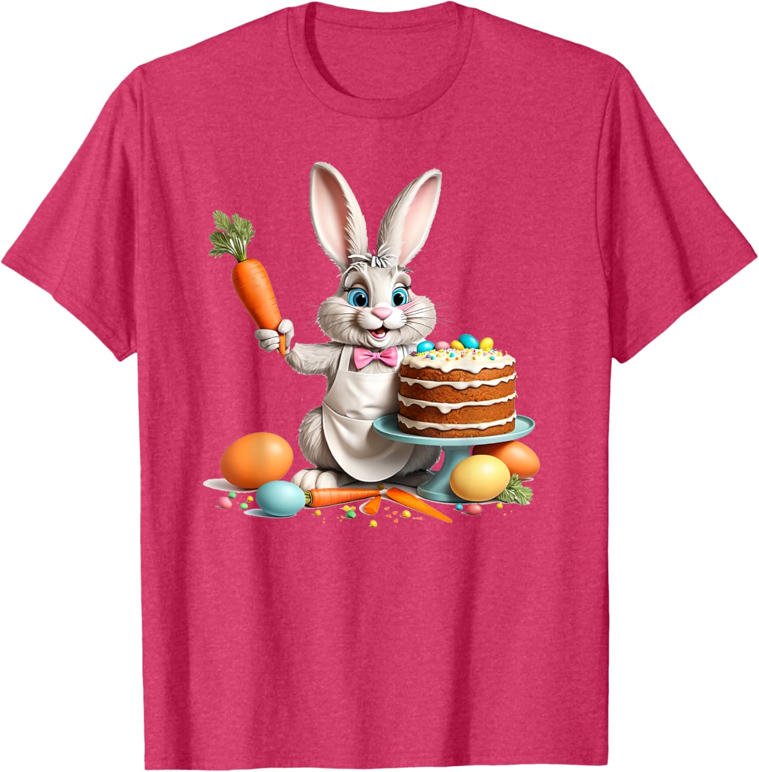 Easter Bunny Baking Carrot Cake T-Shirt for Fun Holiday Celebrations - 26