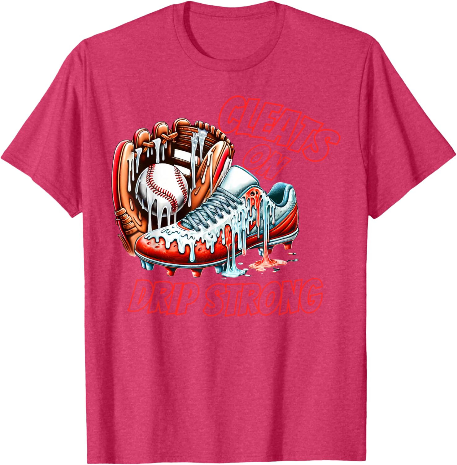 Cool Cleats On Drip Baseball Ice Cream T-Shirt for Kids and Adults - 14