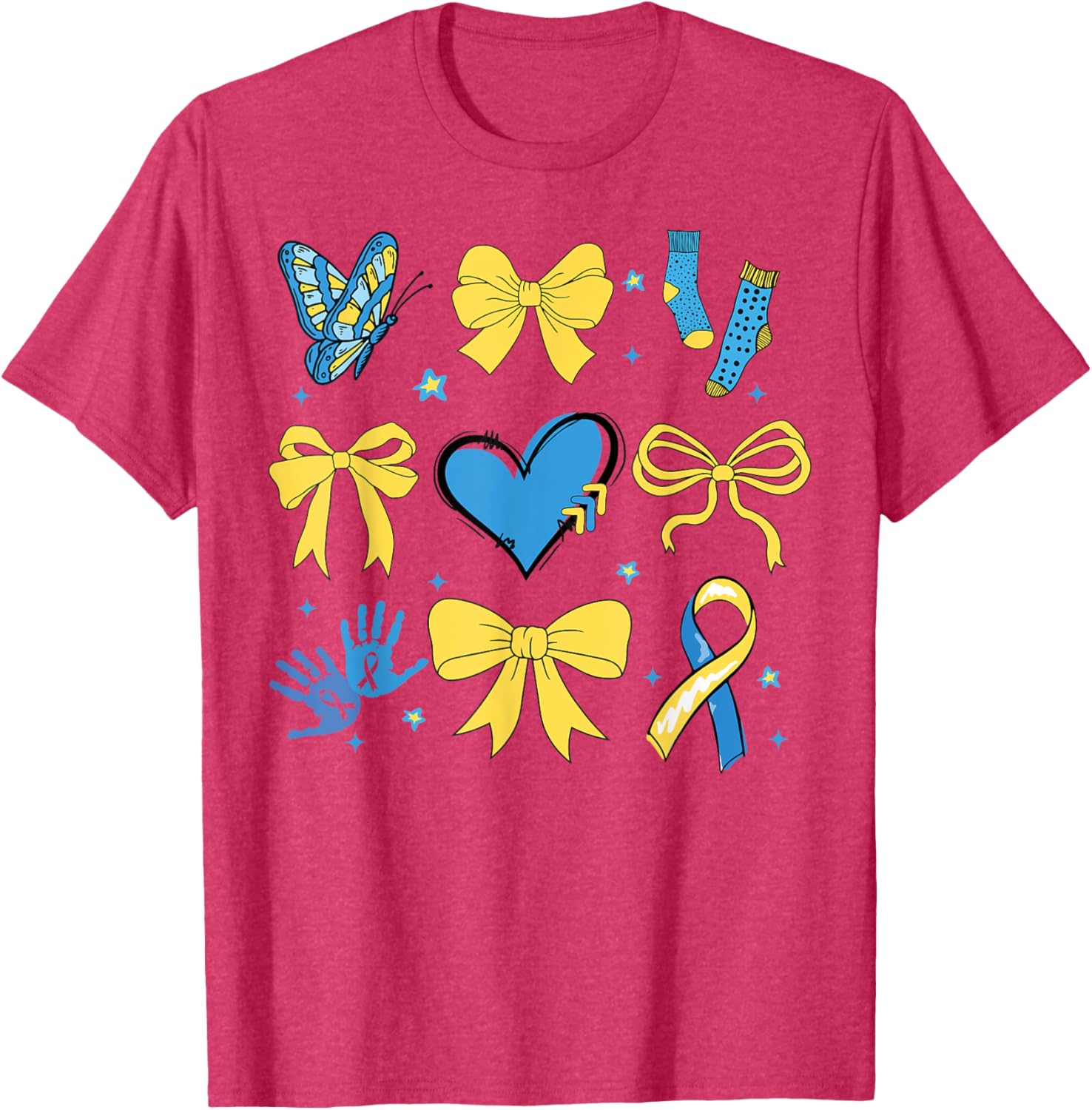 Coquette Bow T-Shirt for Girls - Trisomy 21 Down Syndrome Awareness - 1
