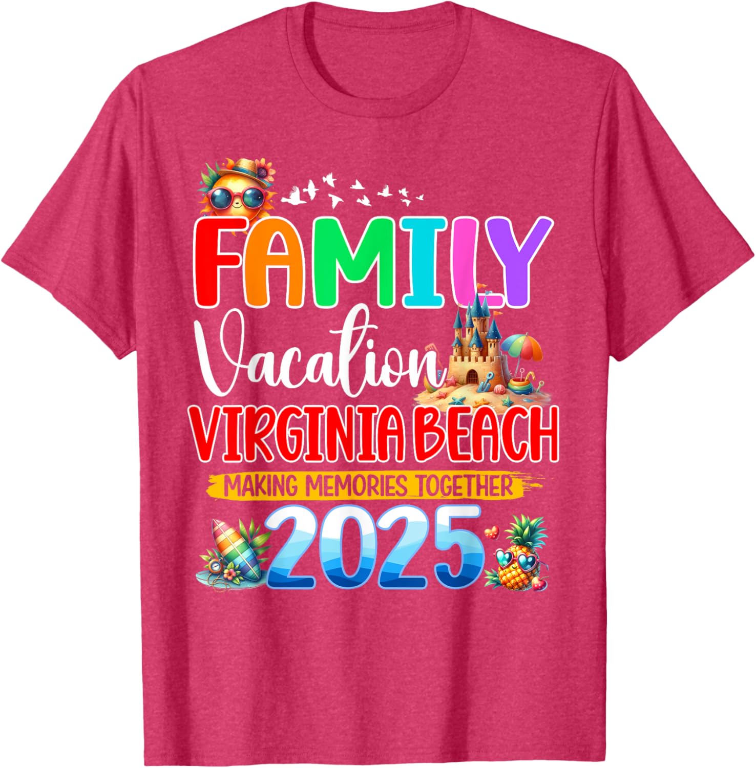 Family Vacation Virginia Beach 2025 Matching Group T-Shirt for All Ages - 19