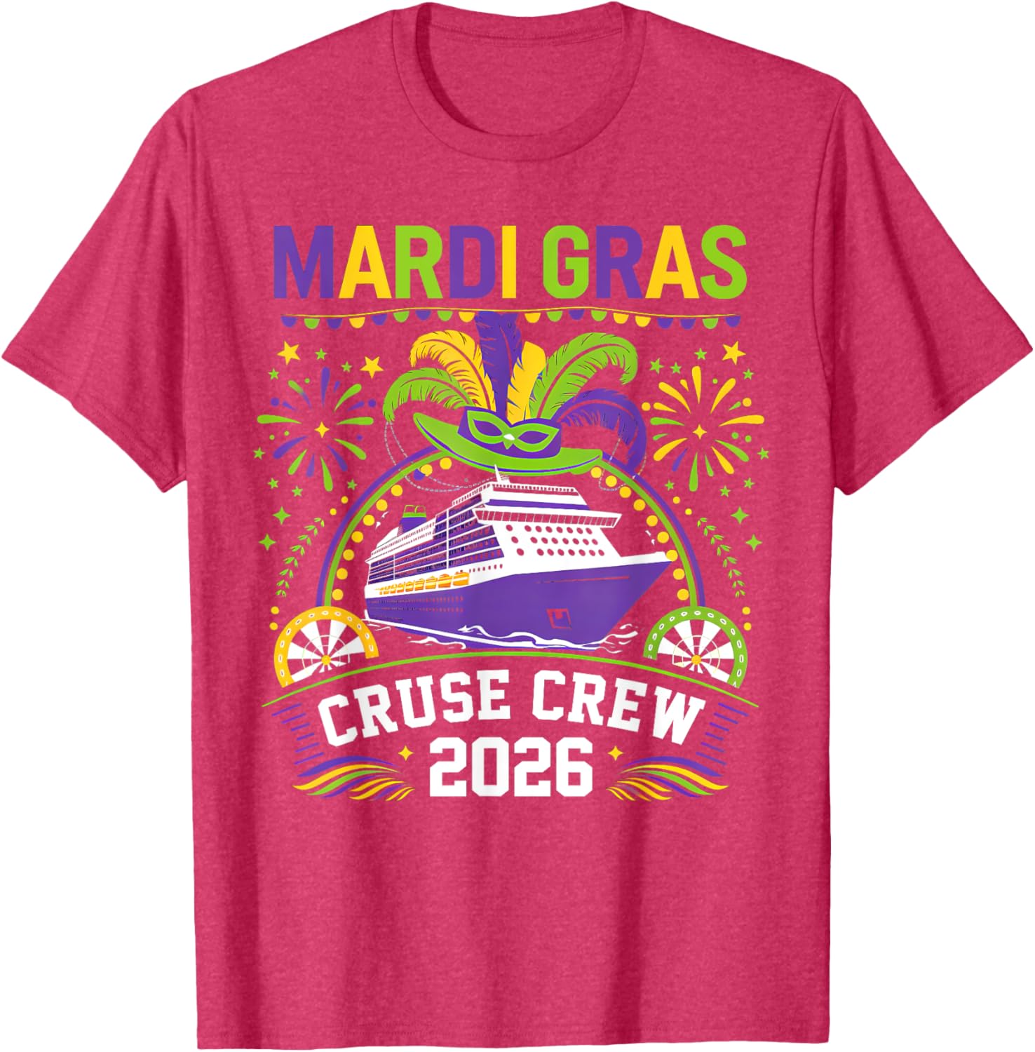 Funny Mardi Gras Cruise Family Matching T-Shirt for 2026 Trip - 8