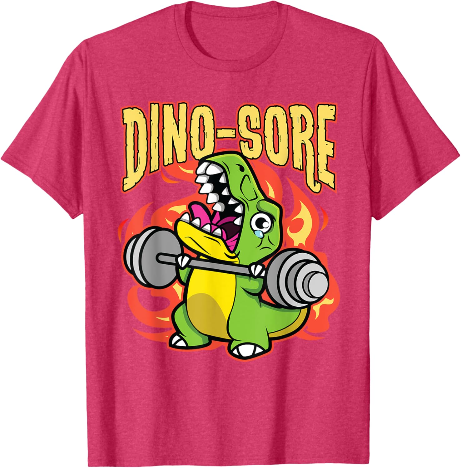 Cute Dinosaur Gym Workout T-Shirt for Fitness Lovers and Lifters - 13