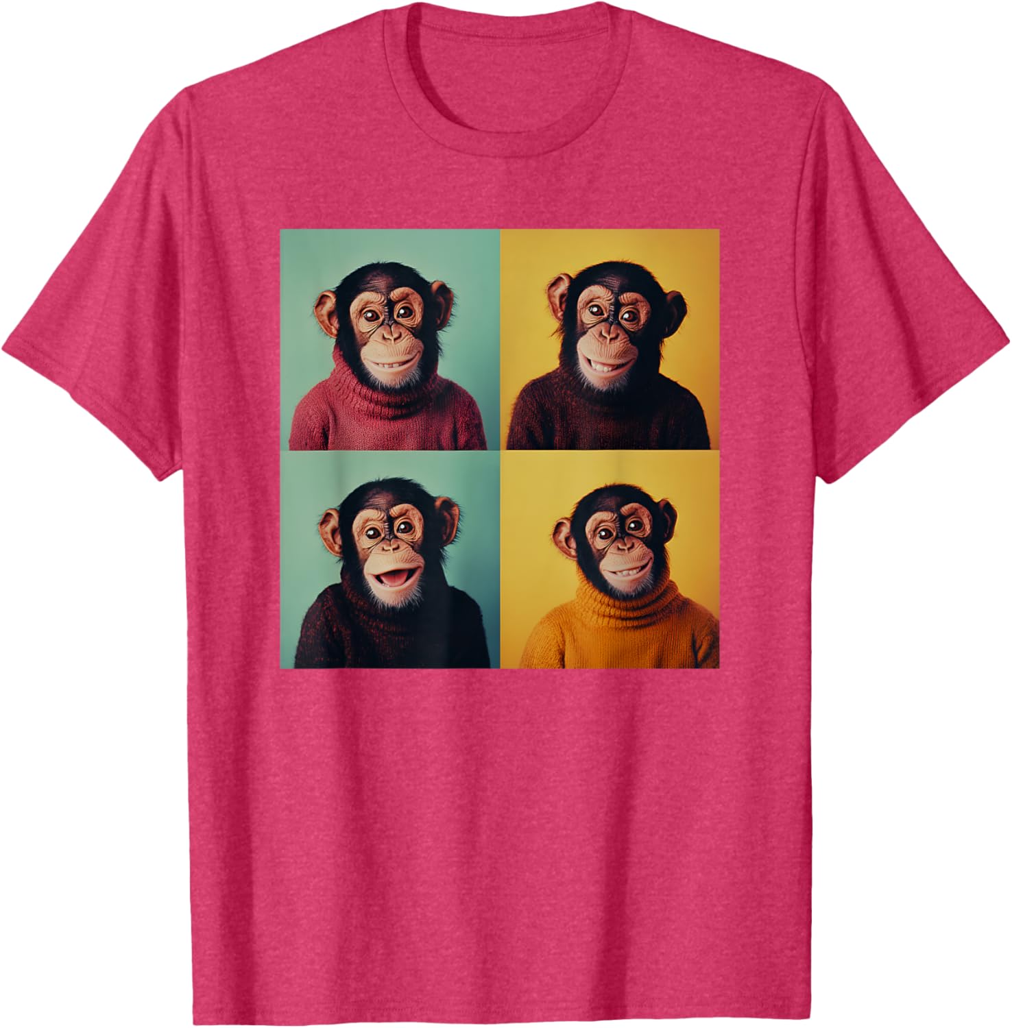 Funny Monkey Chimp T-Shirt for Animal Lovers - Awkward Photoshoot Design - 6
