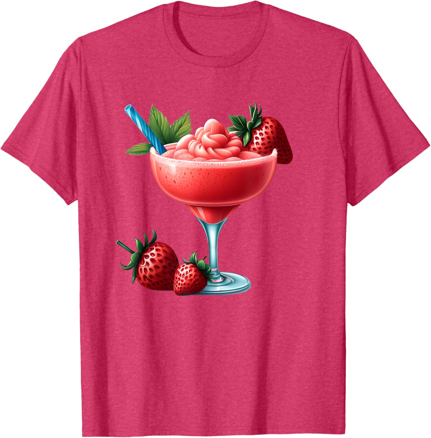 Frozen Strawberry Daiquiri T-Shirt for Fun Summer Vibes and Relaxation - 27