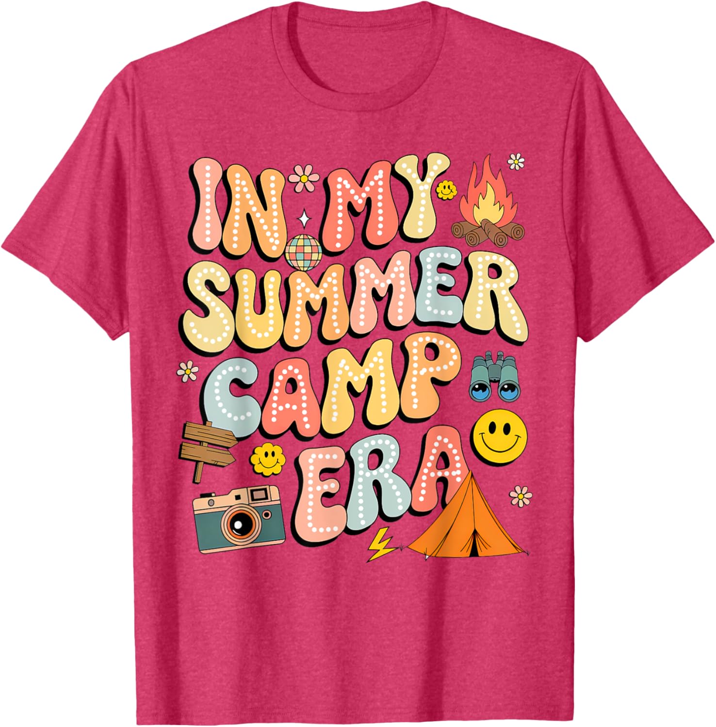 Groovy Summer Camp Crew Last Day of School T-Shirt for Fun Adventures - 24