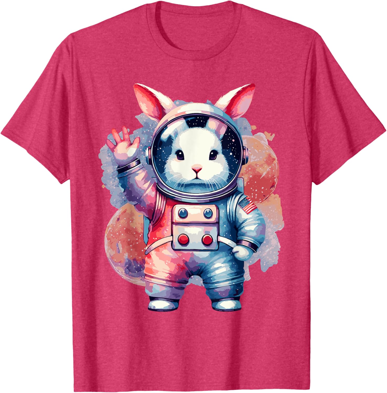 Funny Bunny Rabbit Astronaut Costume Easter T-Shirt for Kids - 15