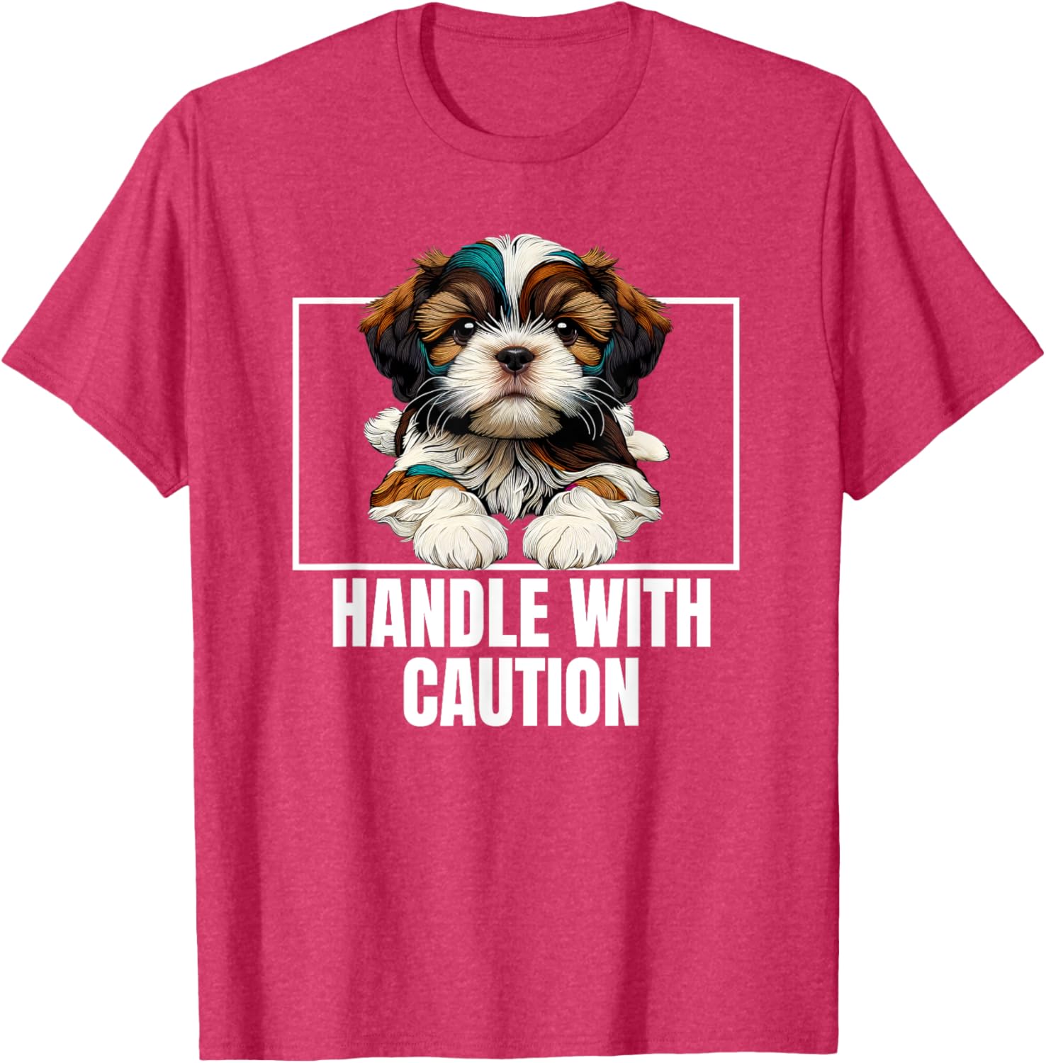 Cute Shih Tzu Handle With Care T-Shirt for Dog Lovers and Owners - 5