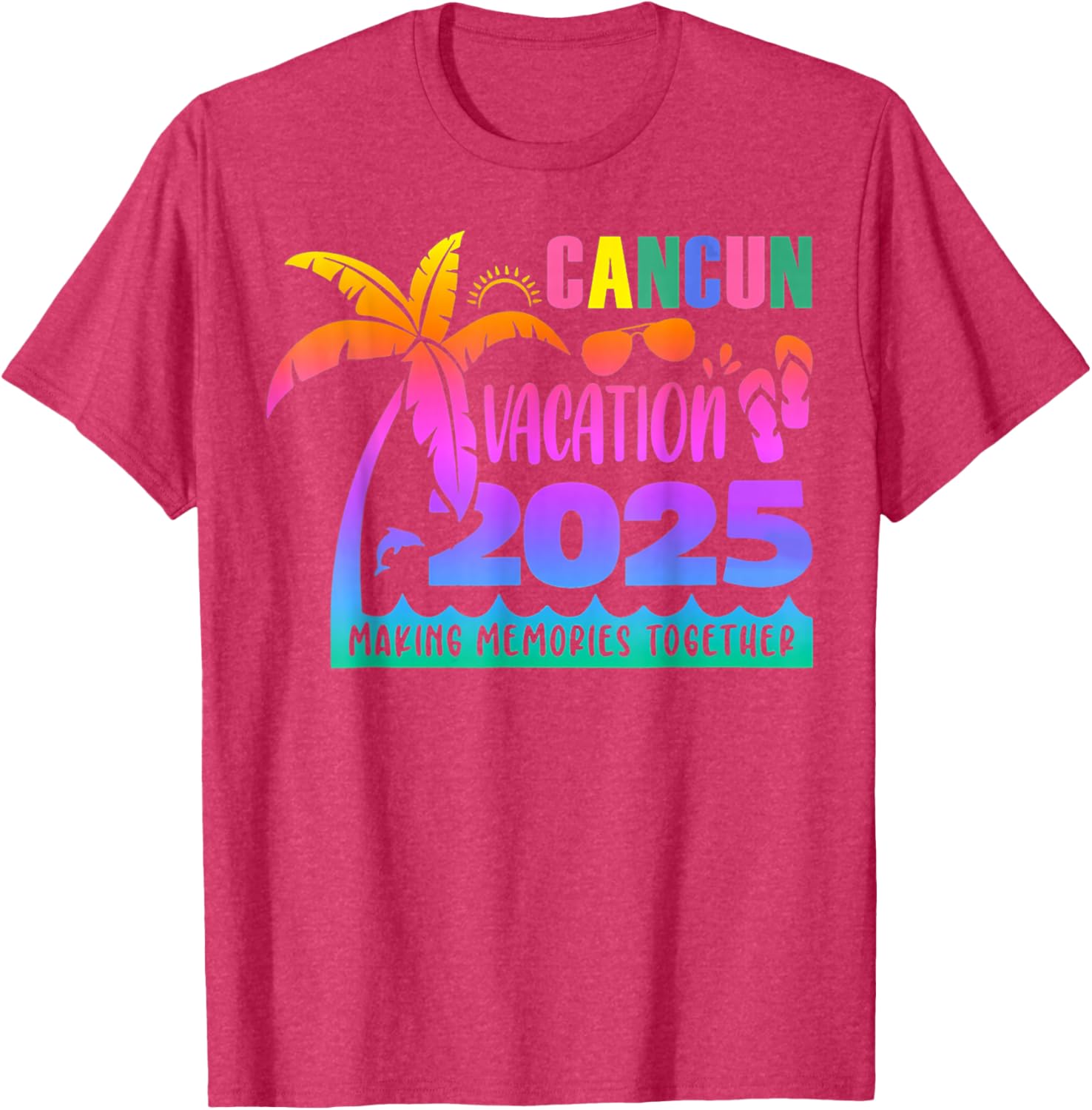 Cancun Vacation 2025 Summer Memories T-Shirt for Family Fun - 3