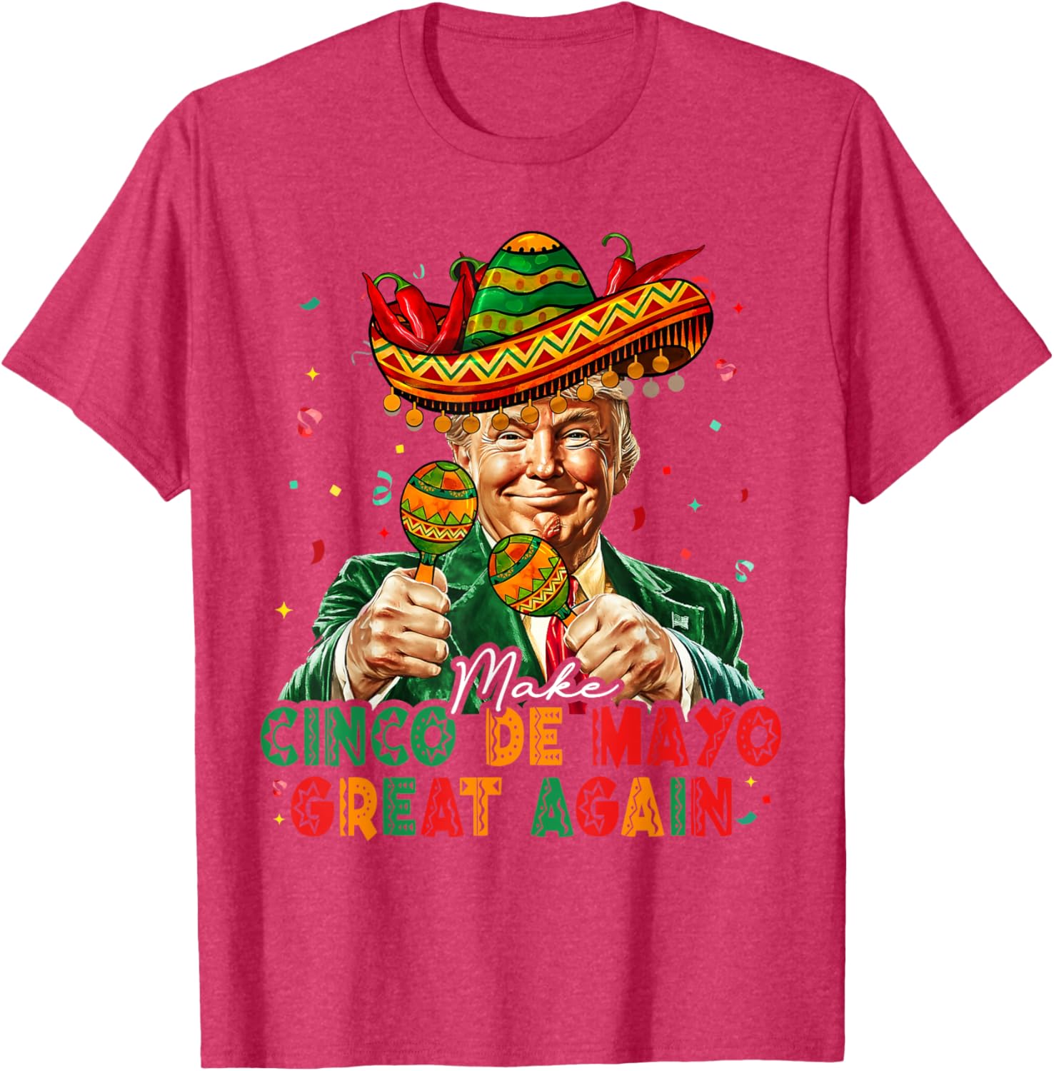 Funny Cinco De Mayo Trump Sombrero T-Shirt for Festive Celebrations - 10