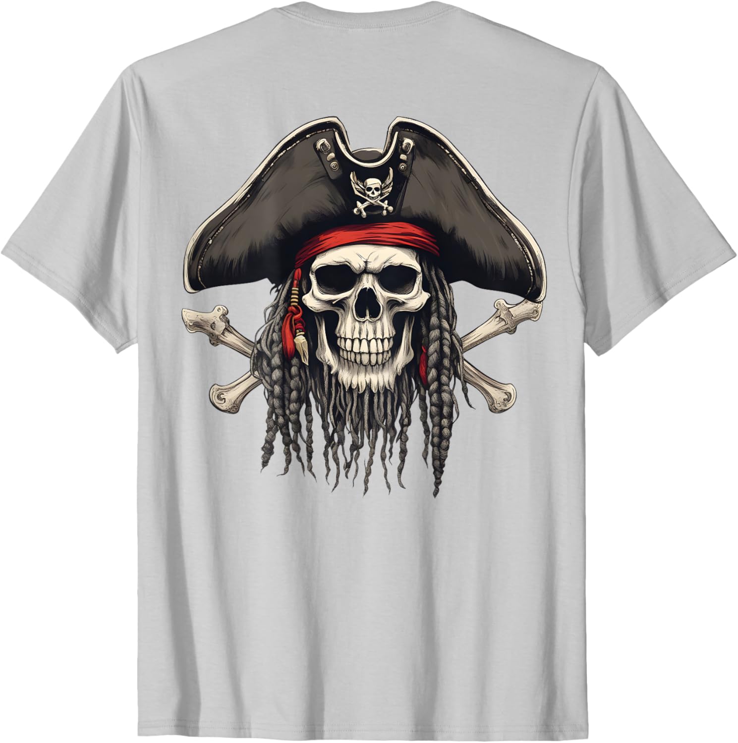 Cool Pirate Skull and Crossbones Jolly Roger T-Shirt for Adventurers - 5