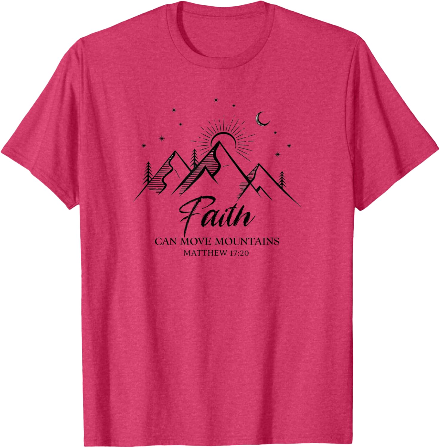 Faith Can Move Mountains Inspirational Bible Verse T-Shirt for Everyone - 4