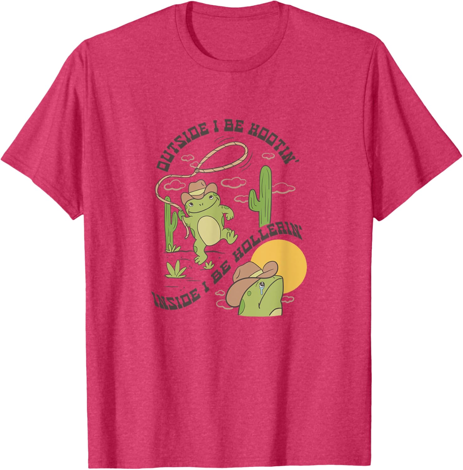 Cowboy Frog Hootin and Hollerin T-Shirt Fun Graphic Tee for All Occasions - 7