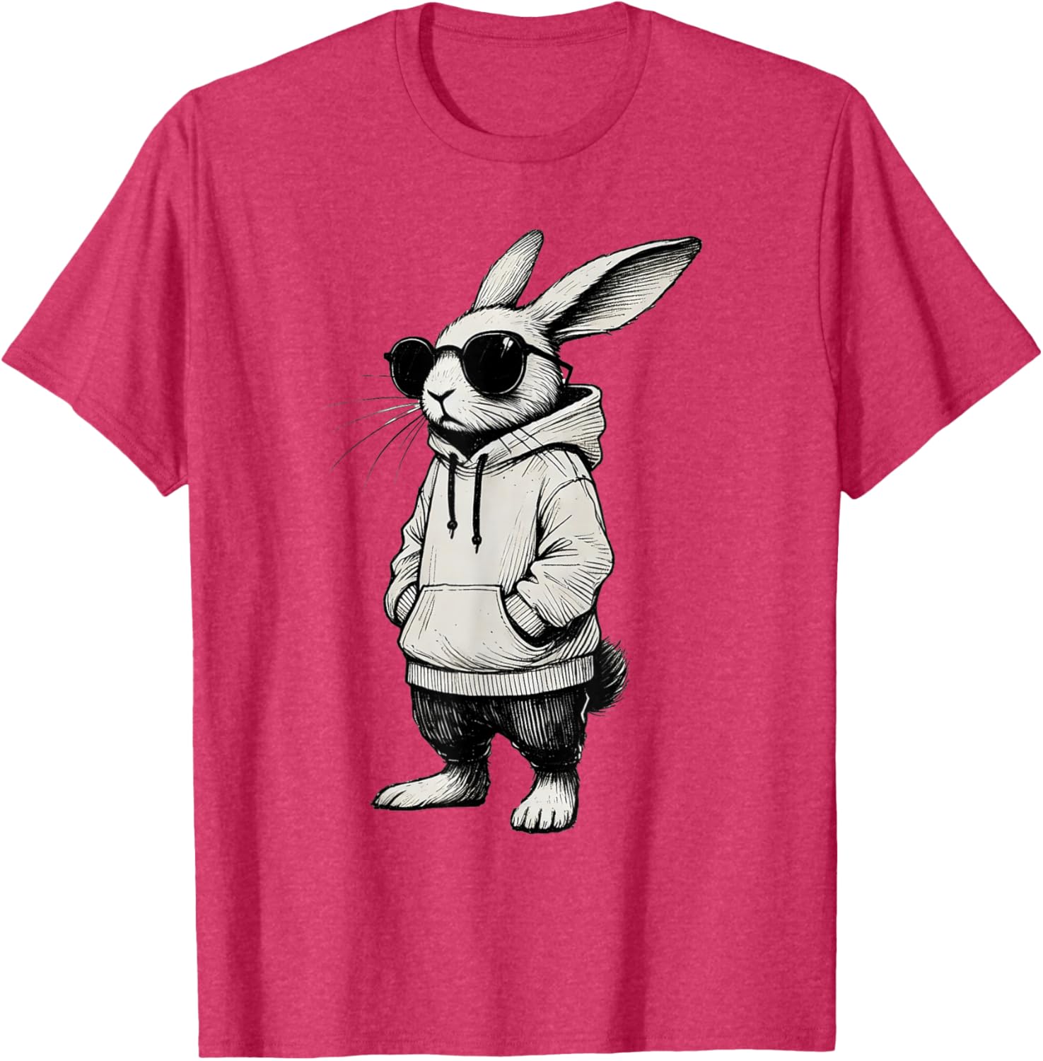 Bunny Face Sunglasses T-Shirt for Boys and Men - Fun Easter Apparel - 13