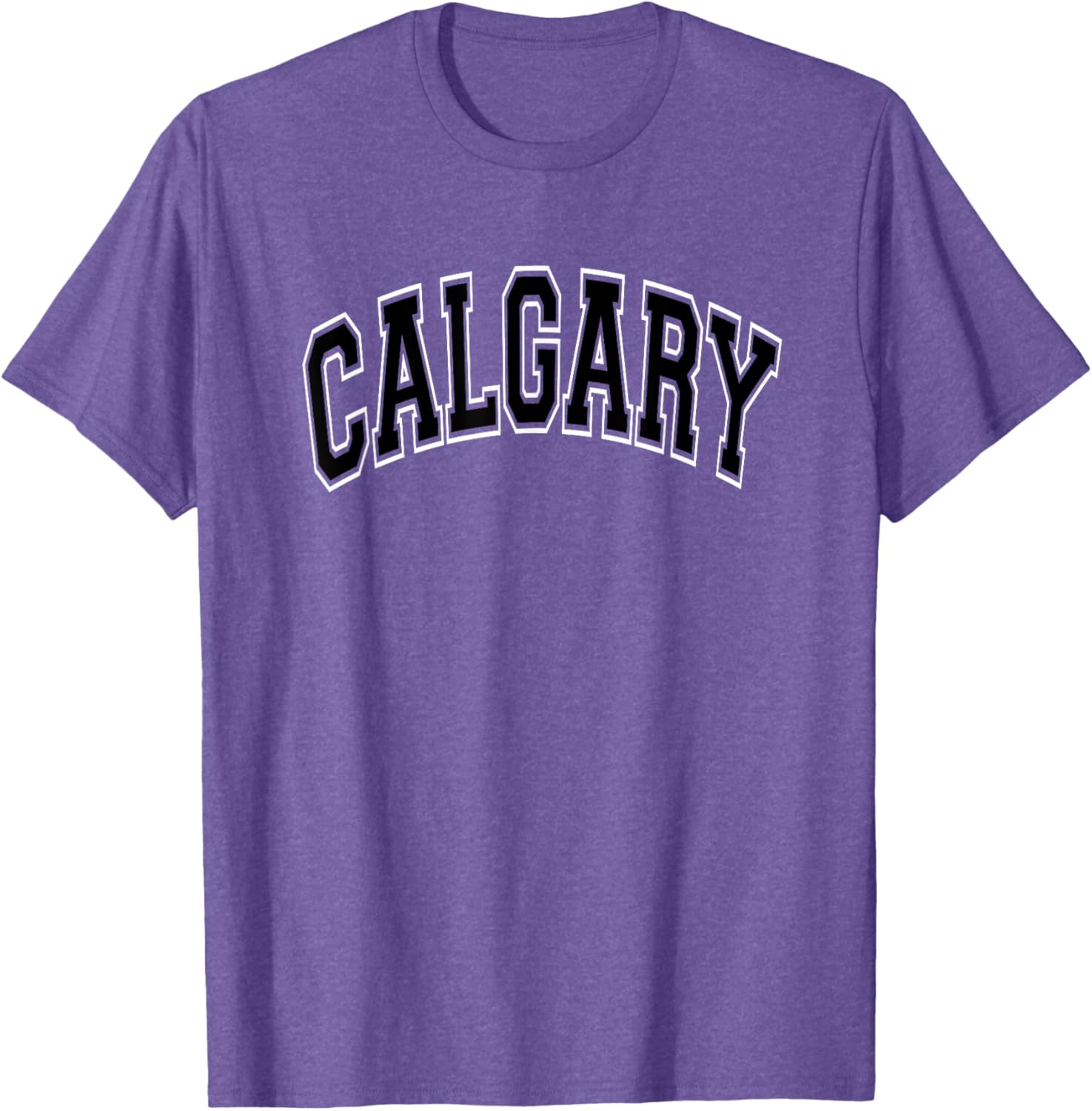 Calgary Arched Black Text T-Shirt Comfortable Casual Wear for Everyday Style - 10
