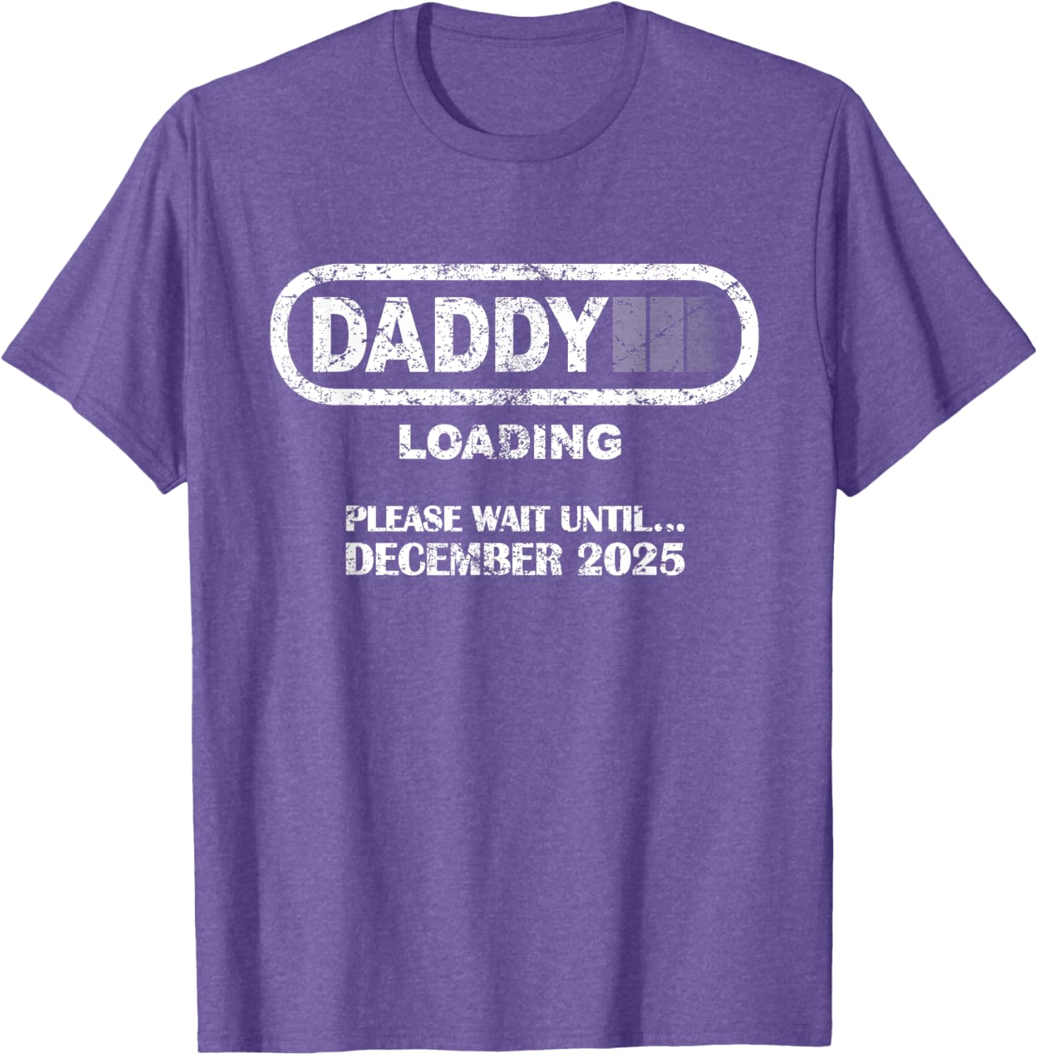 Daddy To Be December 2025 Vintage Style New Dad Loading T-Shirt - 18