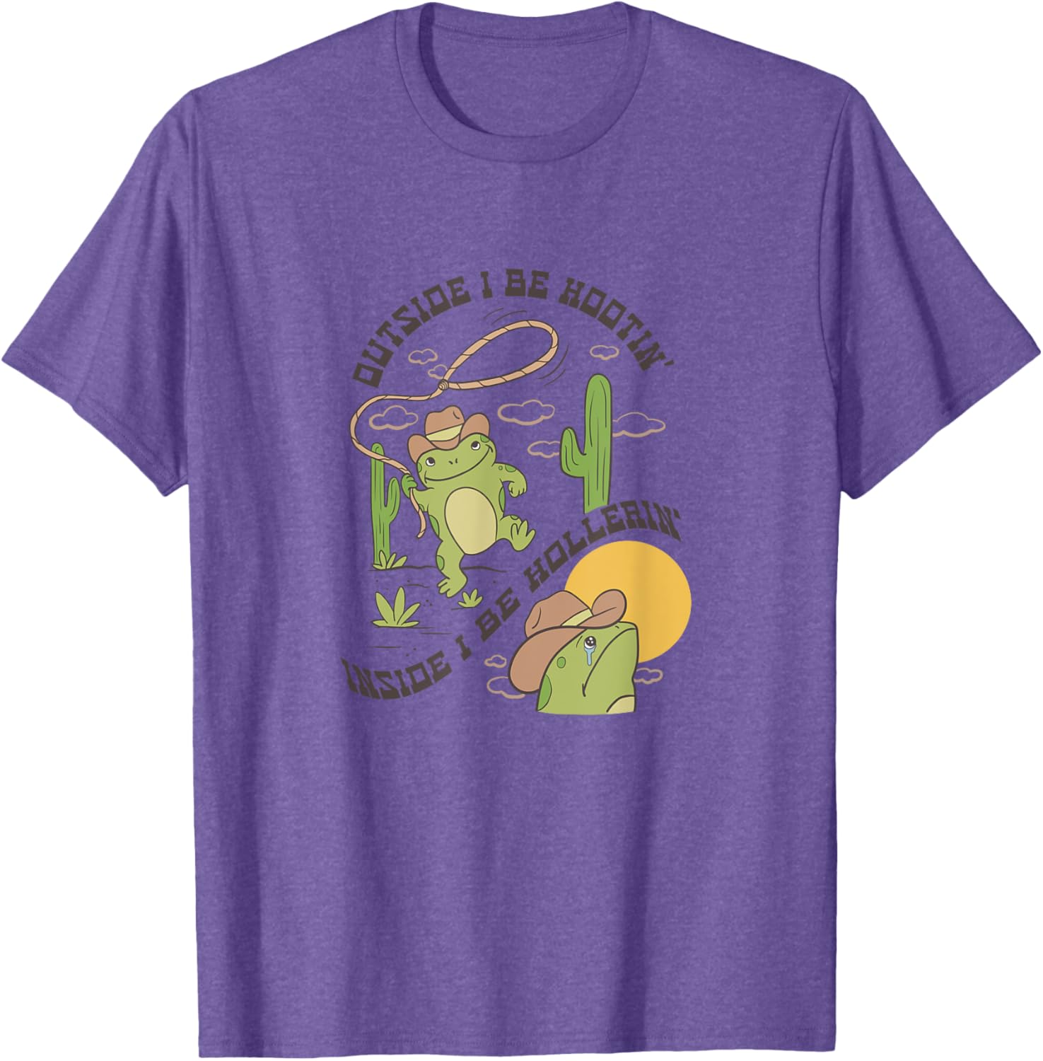 Cowboy Frog Hootin and Hollerin T-Shirt Fun Graphic Tee for All Occasions - 4