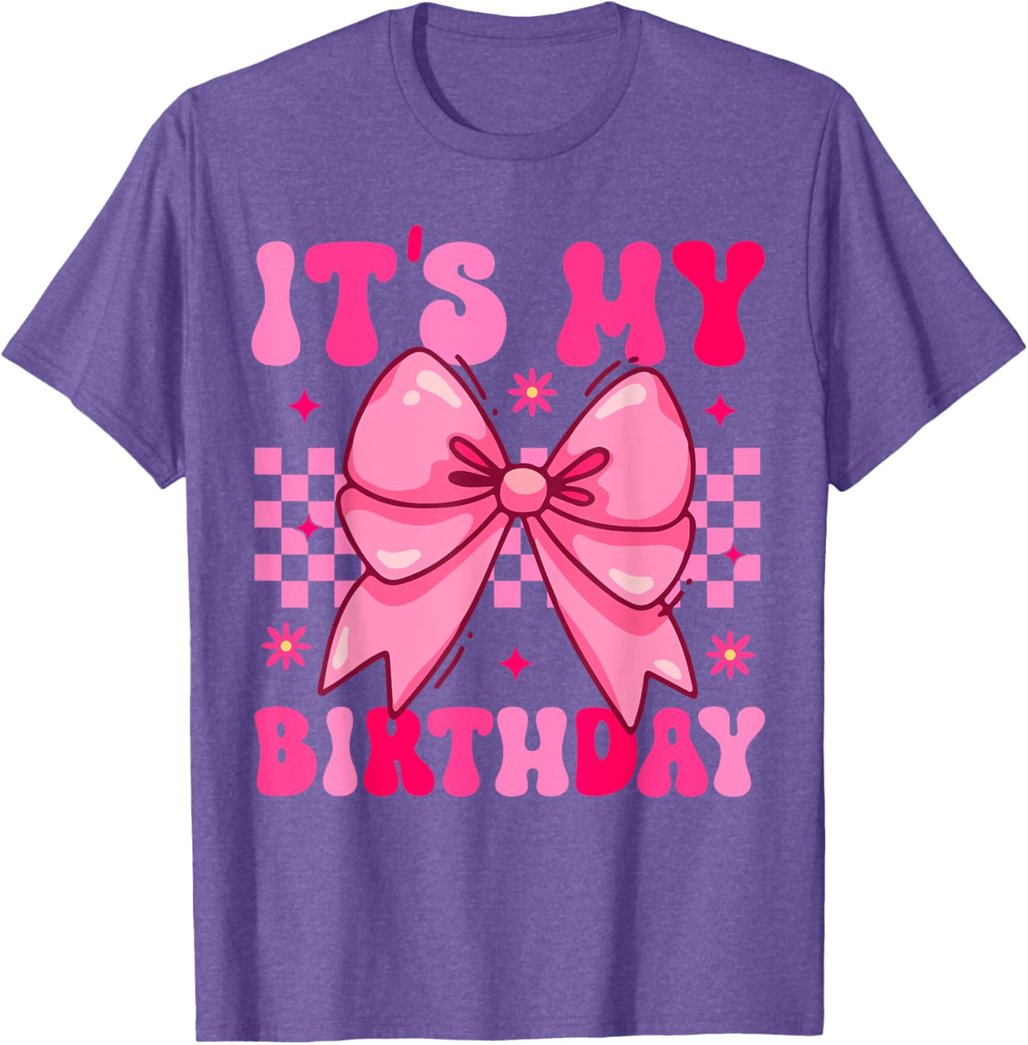 Groovy It's My Birthday Bow T-Shirt for Girls and Teens Perfect Gift - 10