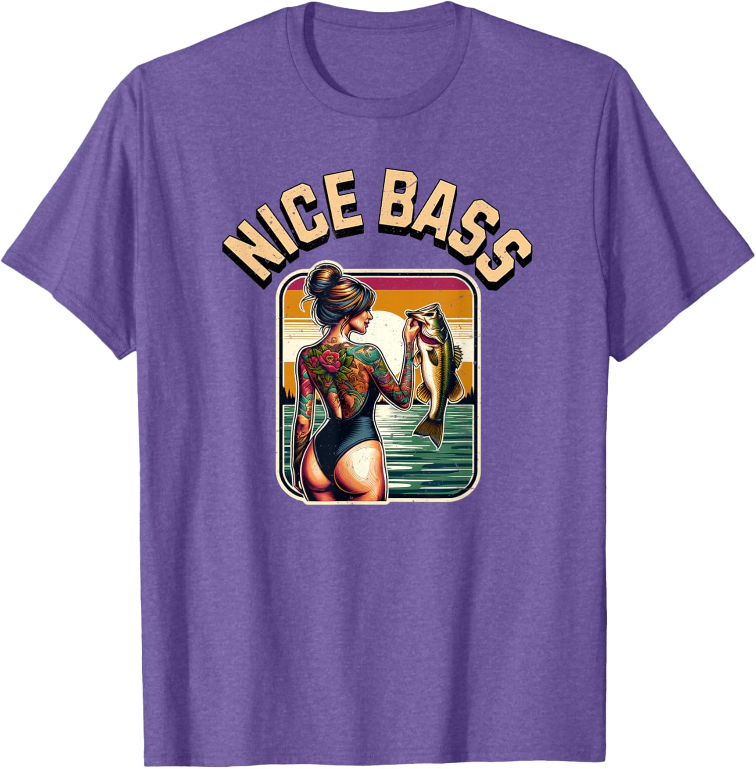 Cute Bass Fishing Woman in Bikini T-Shirt for Outdoor Enthusiasts - 8