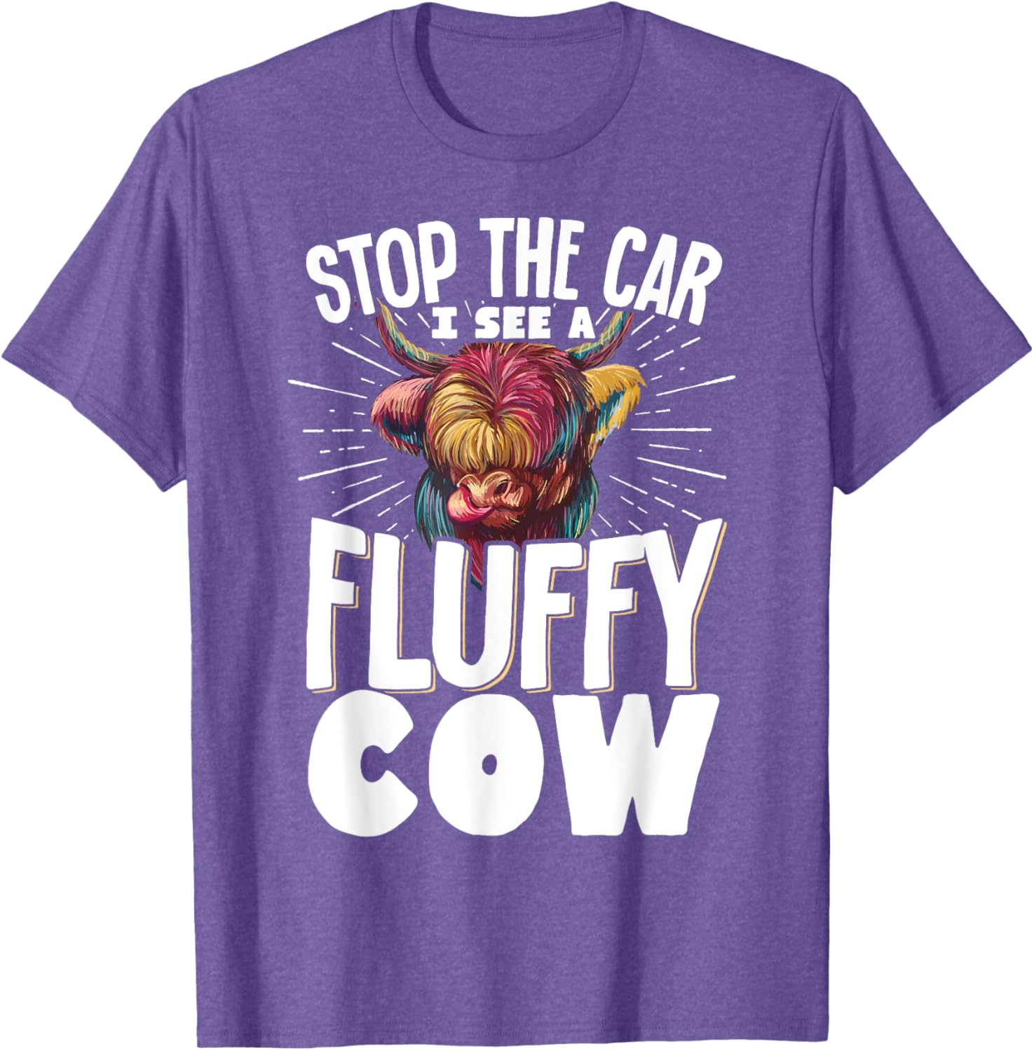 Fluffy Cow T-Shirt for Animal Lovers - Stop the Car Fun Tee - 3