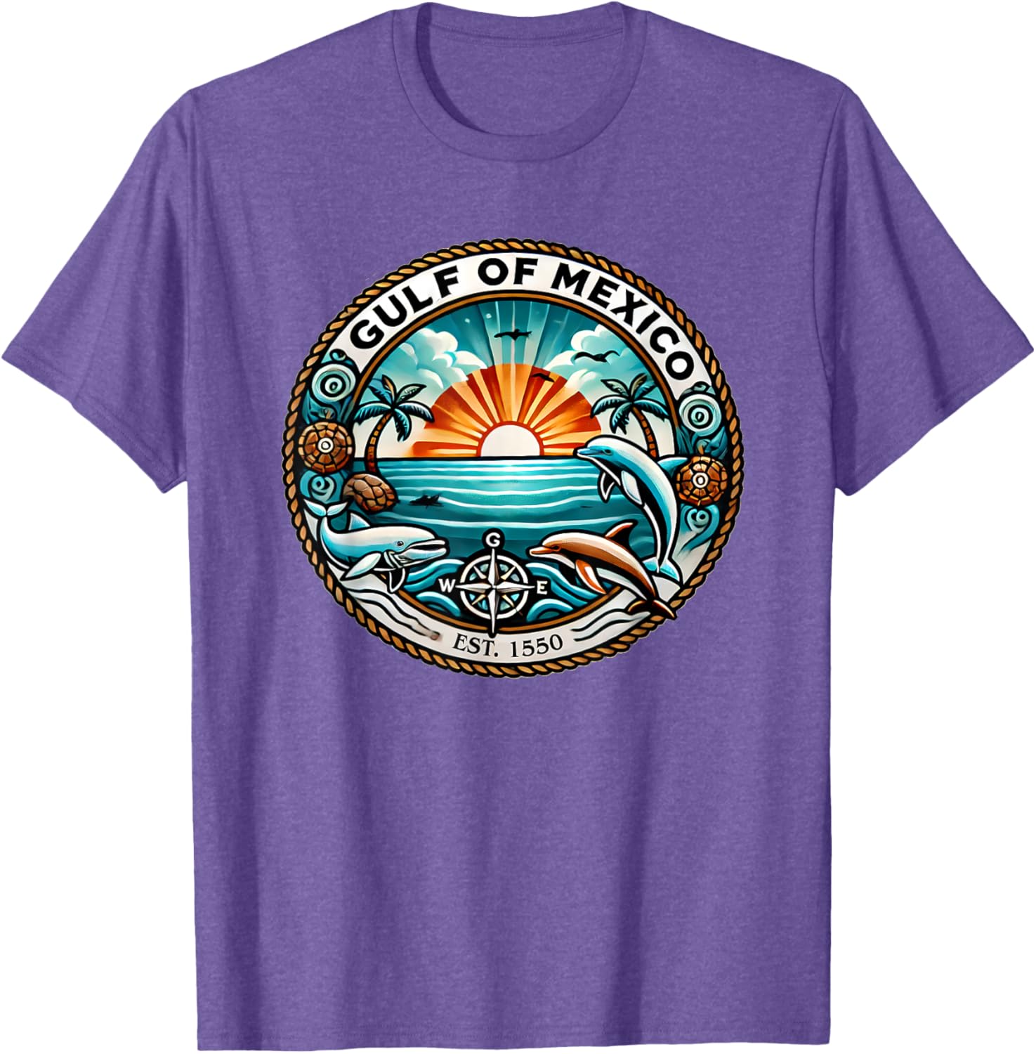 Gulf of Mexico Sunset T-Shirt - Vibrant Caribbean Beach Design - 2