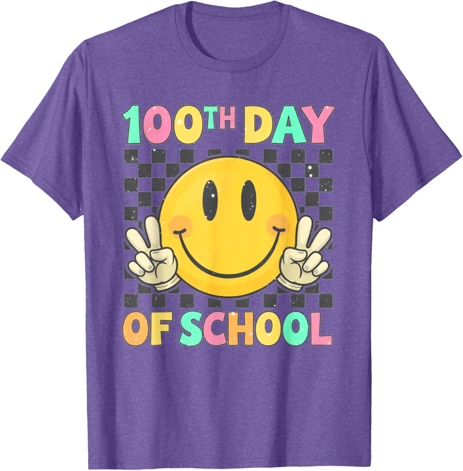 Cute 100th Day of School Smile Face T-Shirt for Kids and Teachers - 6