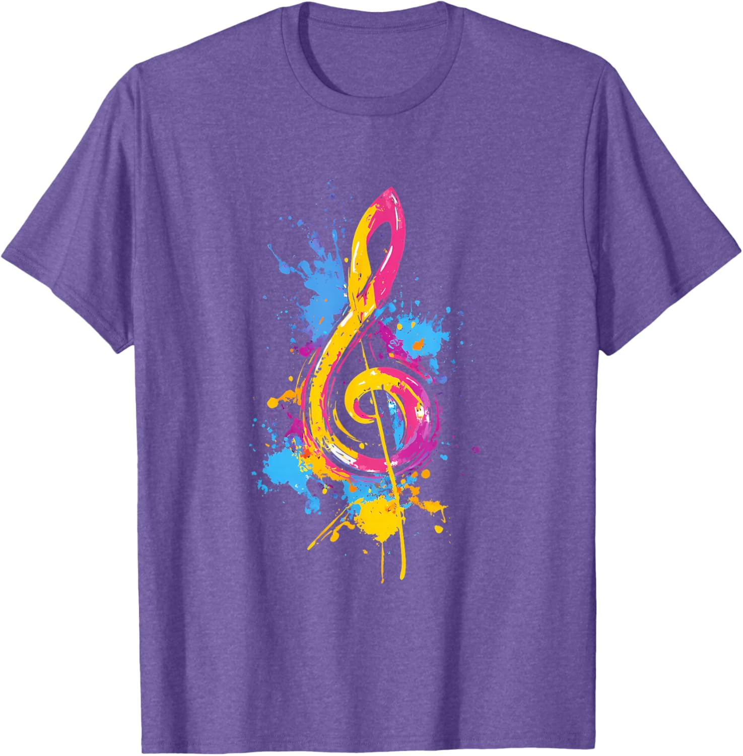 Colorful Treble Clef T-Shirt for Music Lovers - Fun Musical Tee - 11